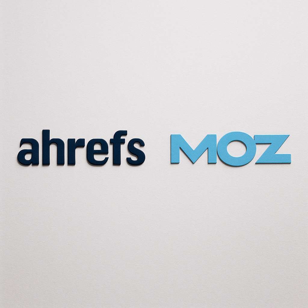 Ahrefs and Moz logos displayed side by side