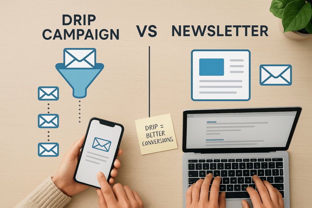 Drip Campaign vs Newsletter (Automation & Strategy Guide)
