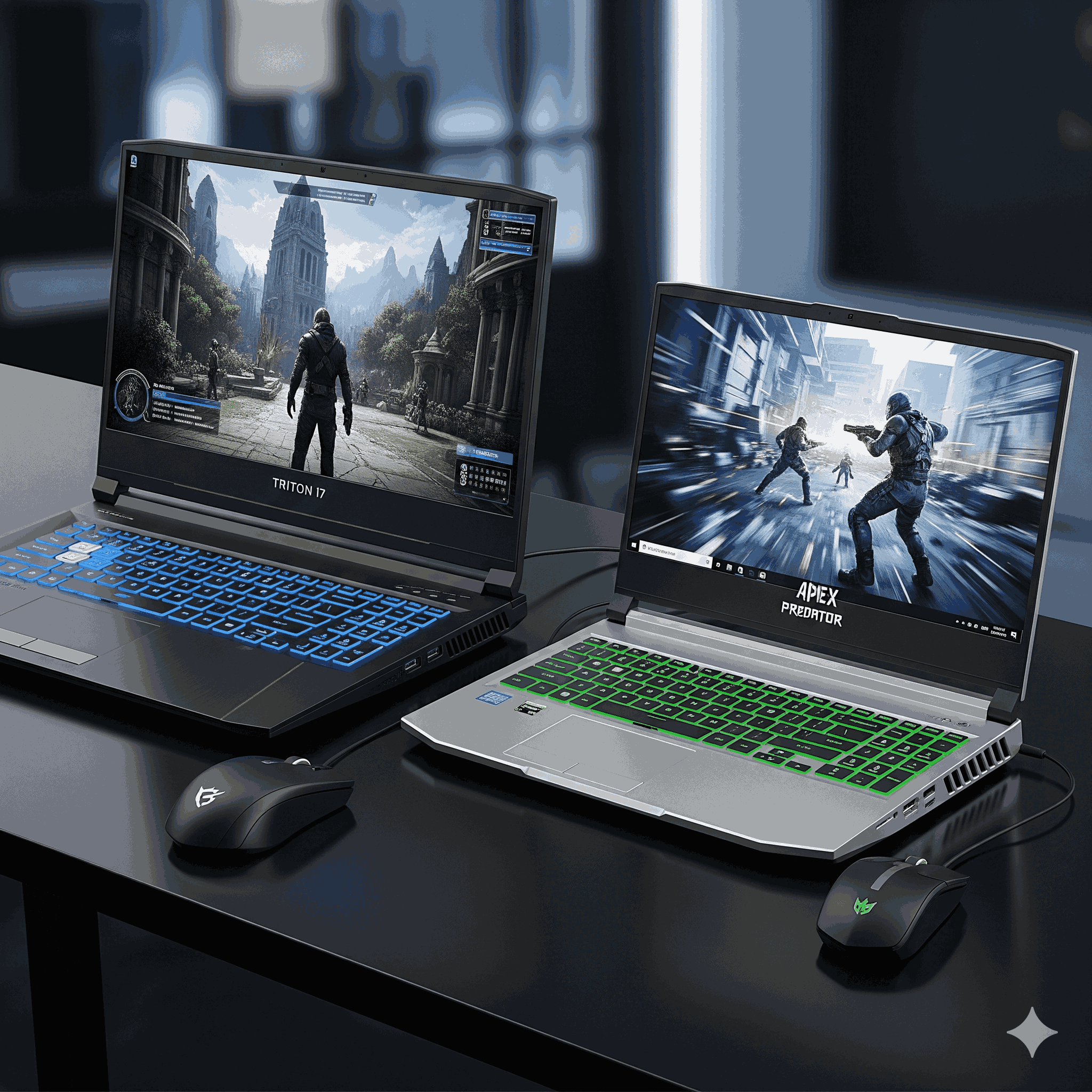 Side-by-side comparison of gaming laptops