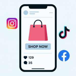 How social commerce reduces steps: Traditional checkout (5 steps) vs. Instagram/TikTok (1 tap