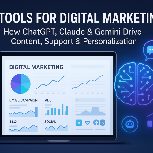 AI Tools for Digital Marketing: How ChatGPT, Claude & Gemini Drive Content, Support & Personalization
